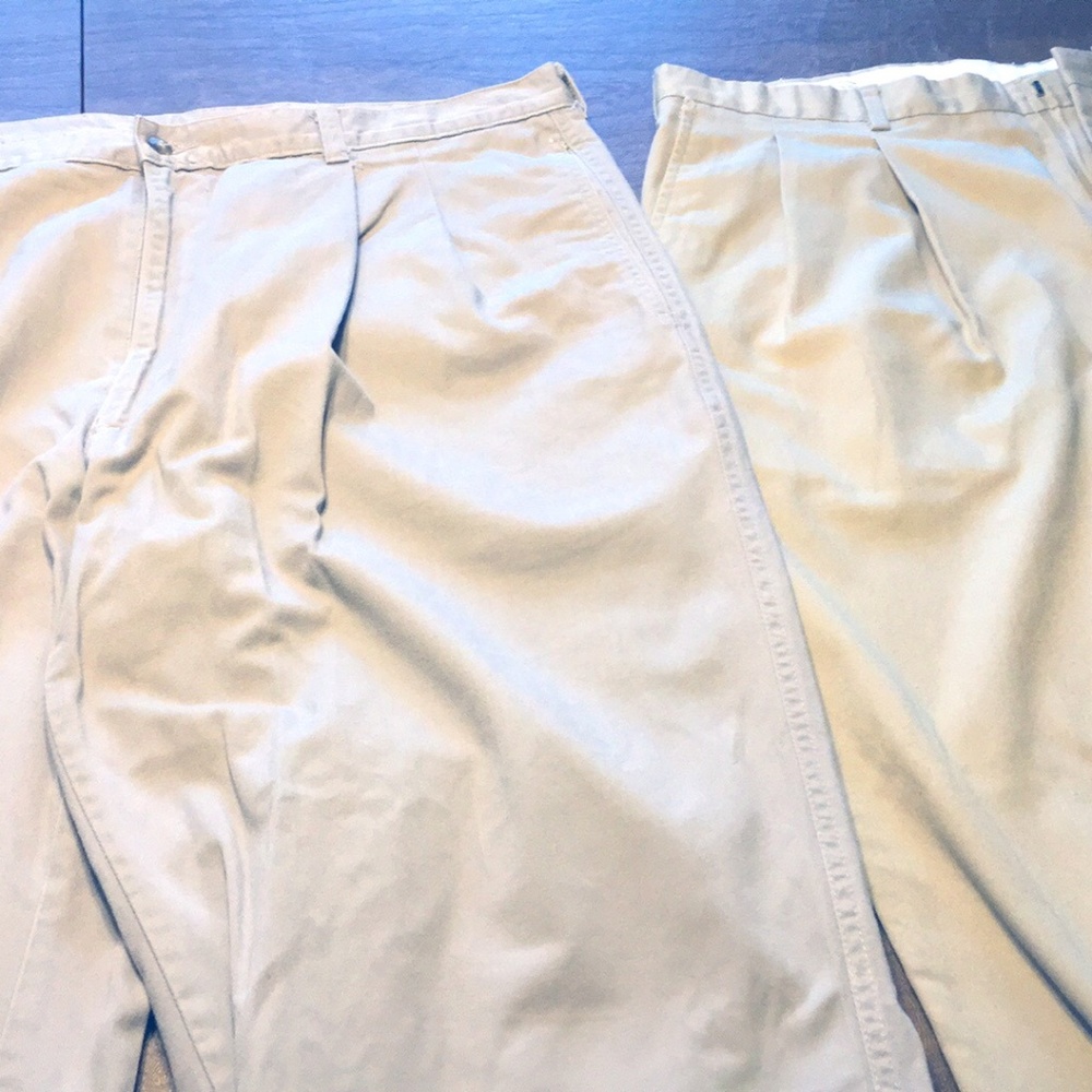 Pleat front khakis